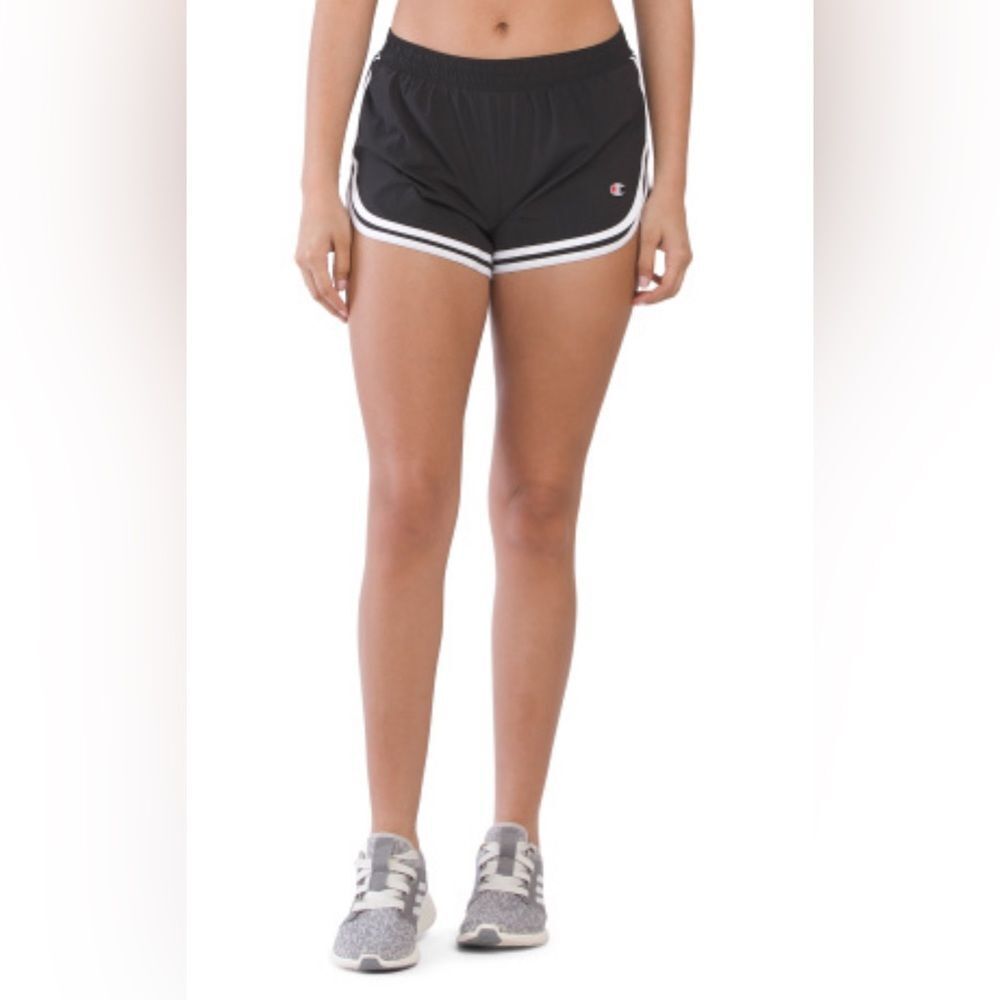 Champion Black & White Stripe Varsity Shorts